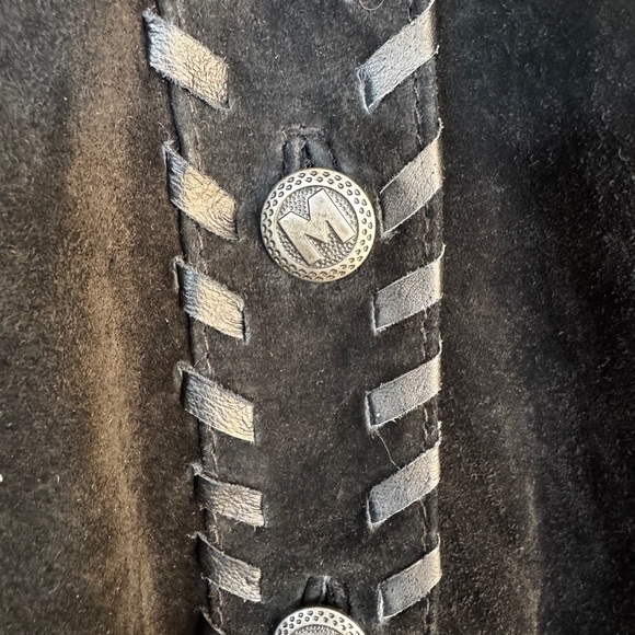 🔥 Bob Mackie Wearable Art 3X Suede Fringe Poncho – Boho Western Style 🔥 - Picture 3 of 9